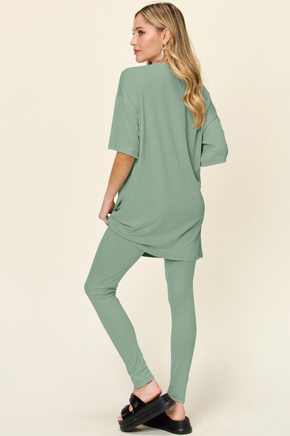 The Comfy Travel Oversized T-Shirt and Leggings Set