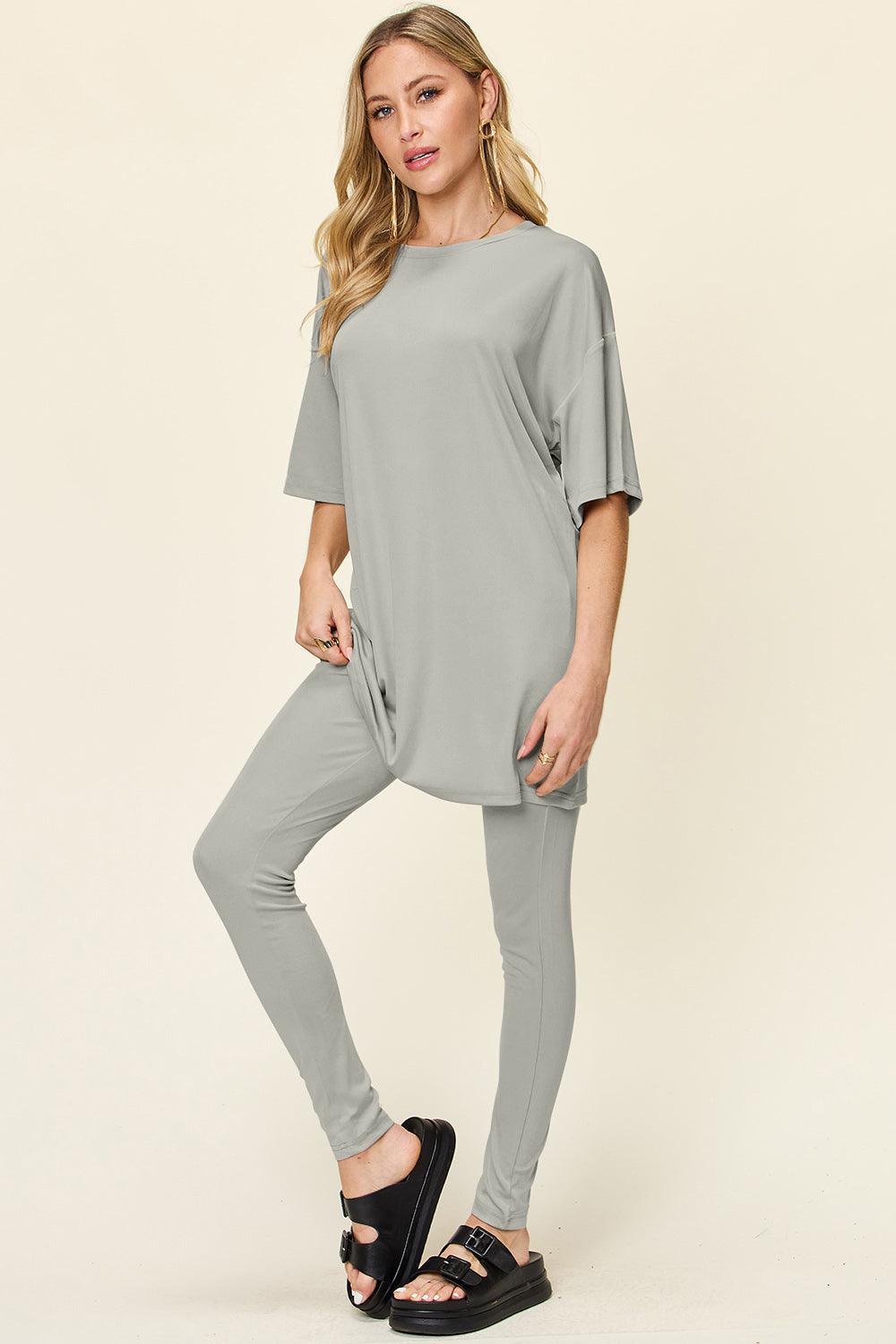 The Comfy Travel Oversized T-Shirt and Leggings Set