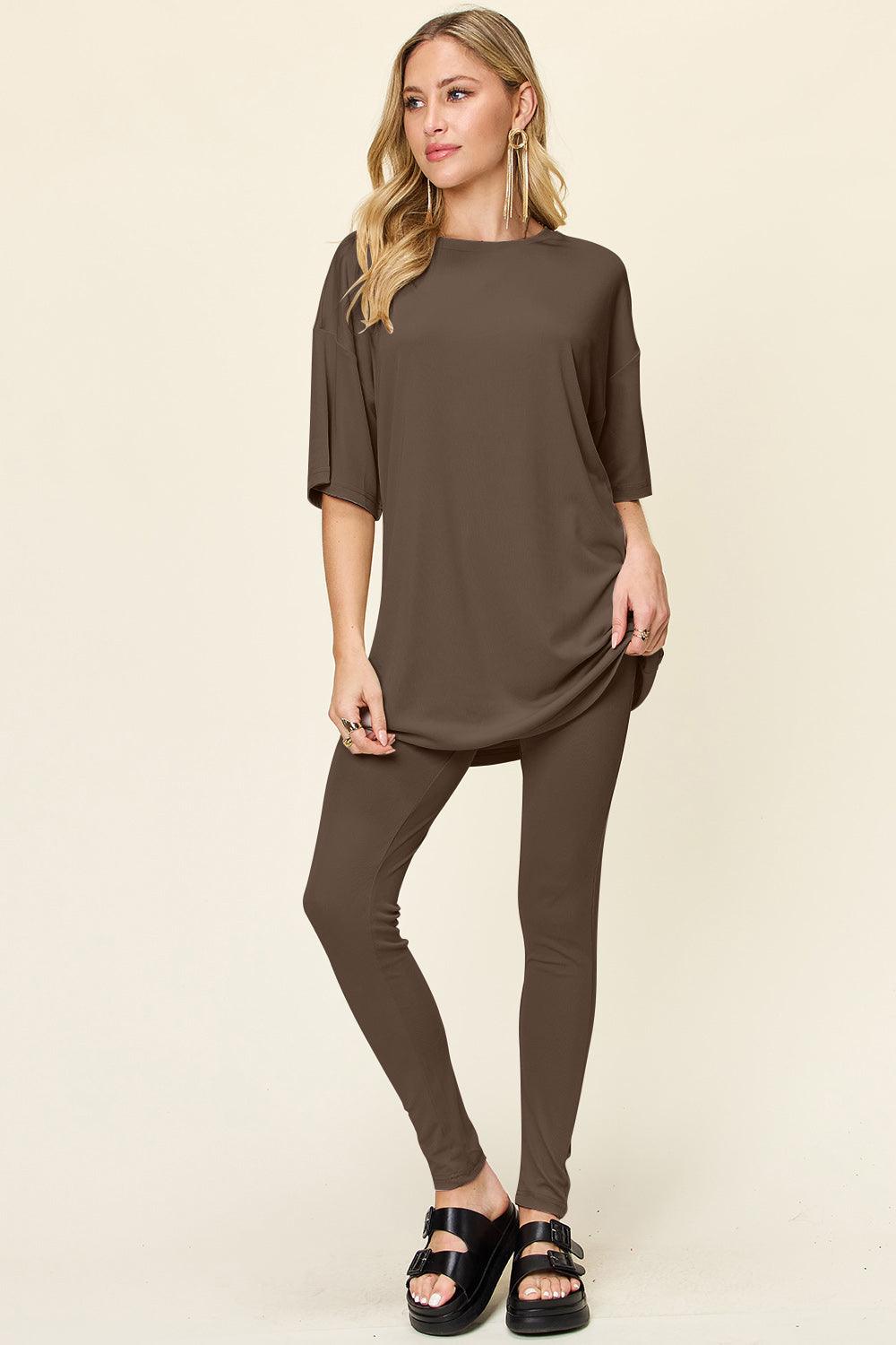The Comfy Travel Oversized T-Shirt and Leggings Set