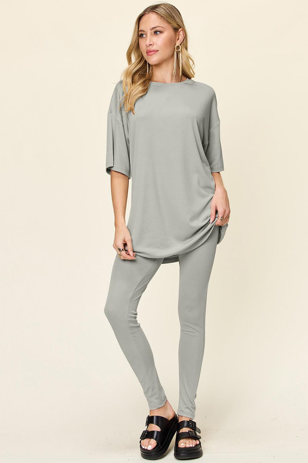 The Comfy Travel Oversized T-Shirt and Leggings Set