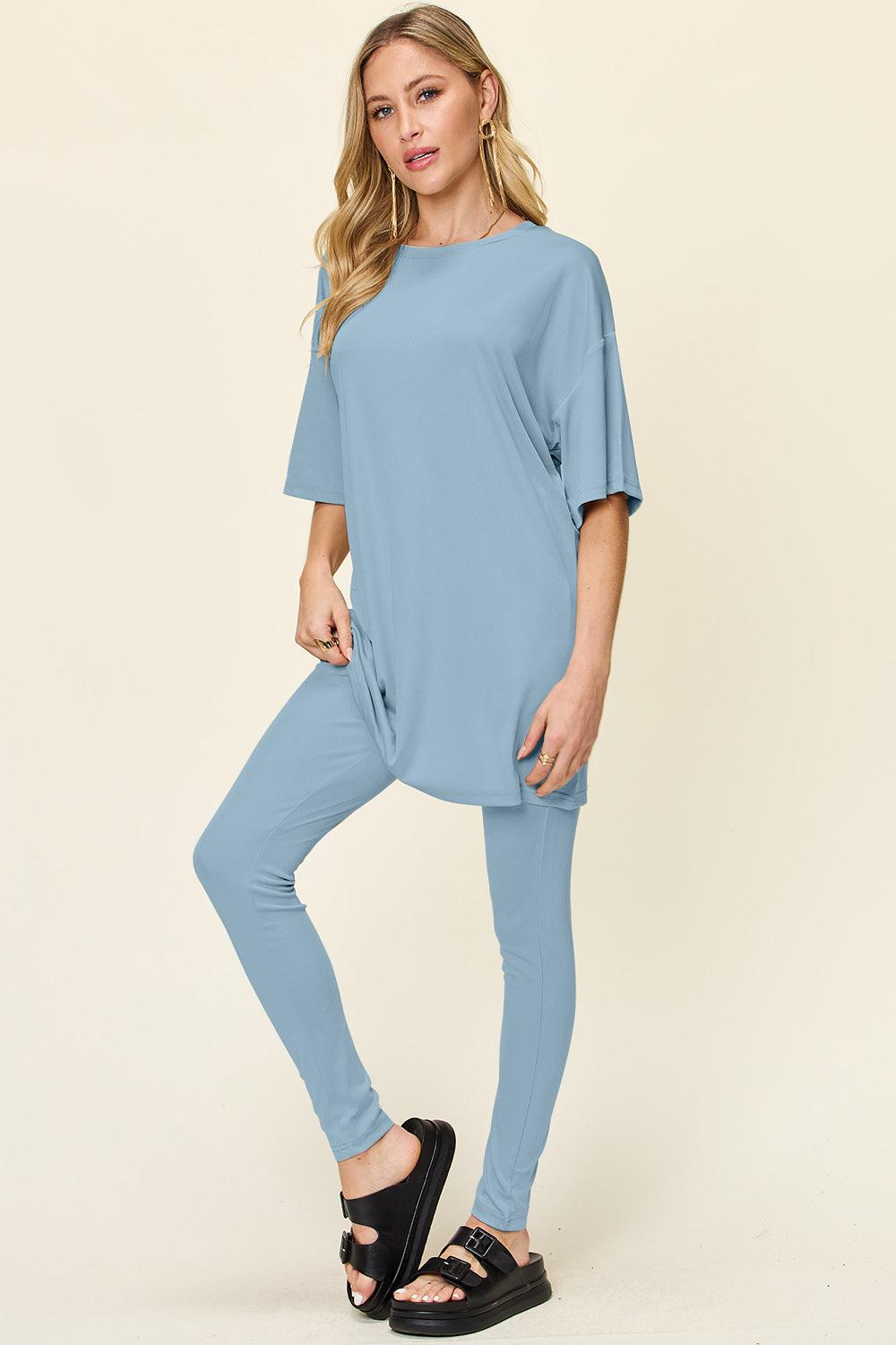 The Comfy Travel Oversized T-Shirt and Leggings Set