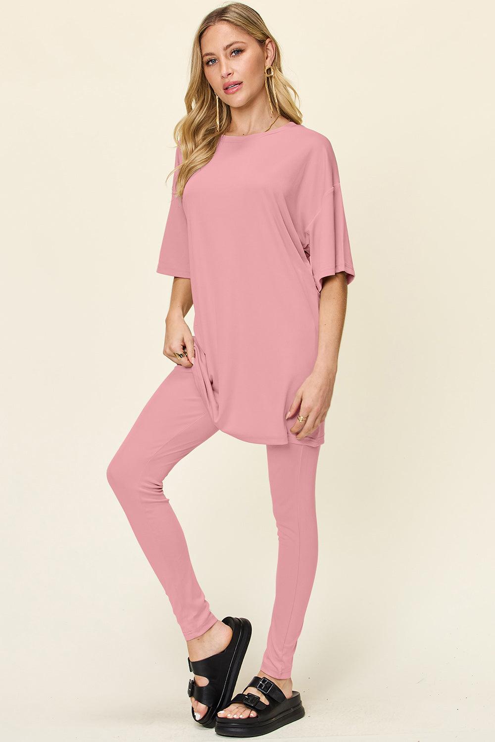 The Comfy Travel Oversized T-Shirt and Leggings Set
