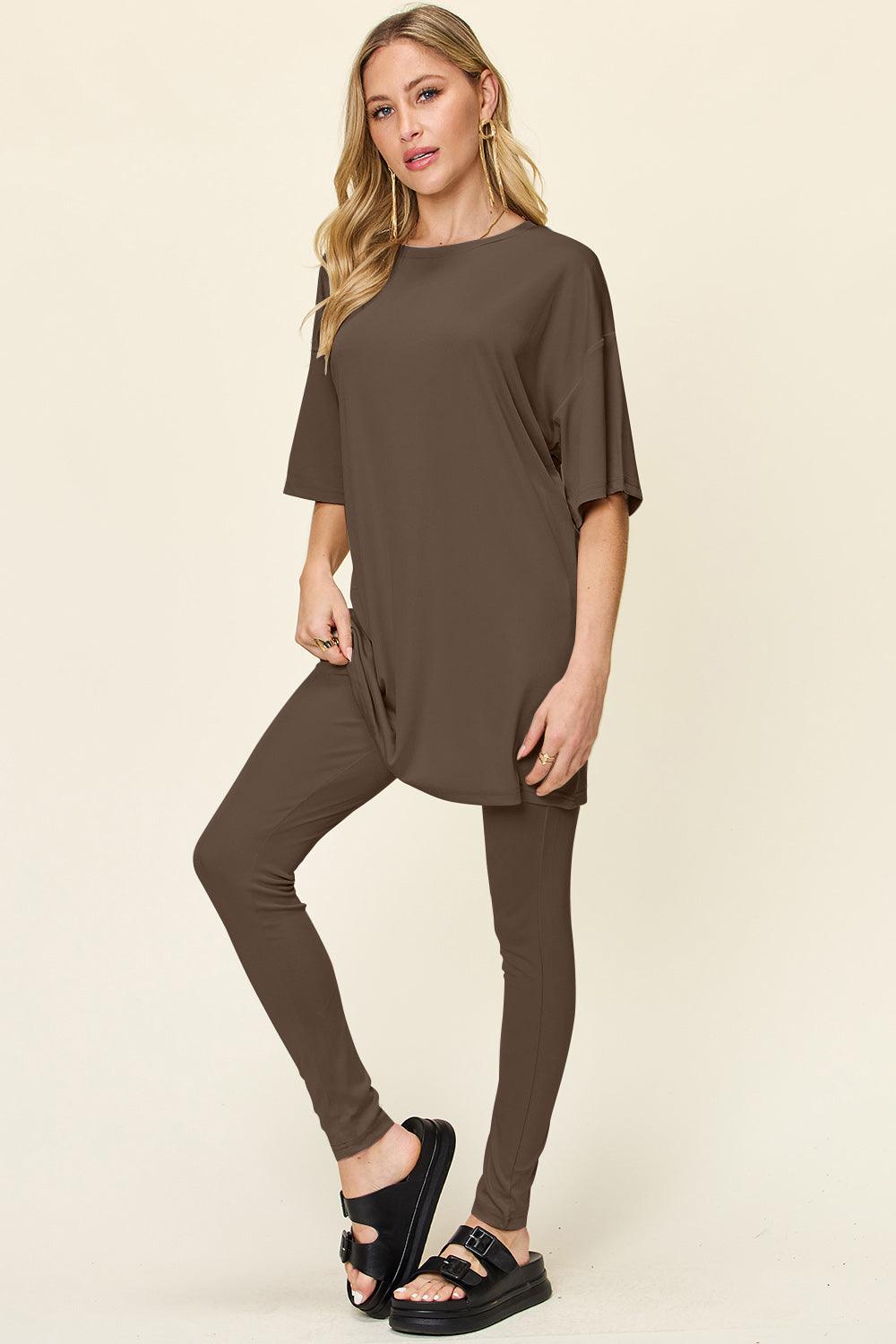 The Comfy Travel Oversized T-Shirt and Leggings Set