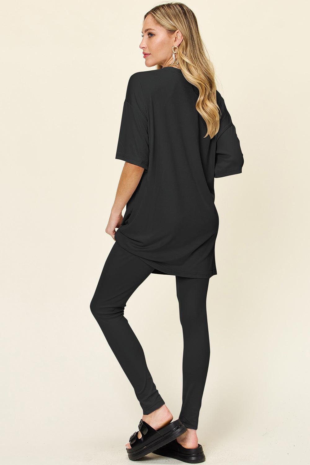 The Comfy Travel Oversized T-Shirt and Leggings Set